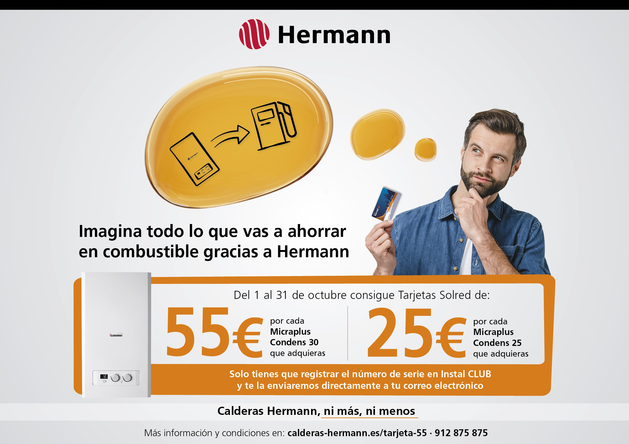 Ahorra hasta 55€ en combustible gracias a las calderas Hermann