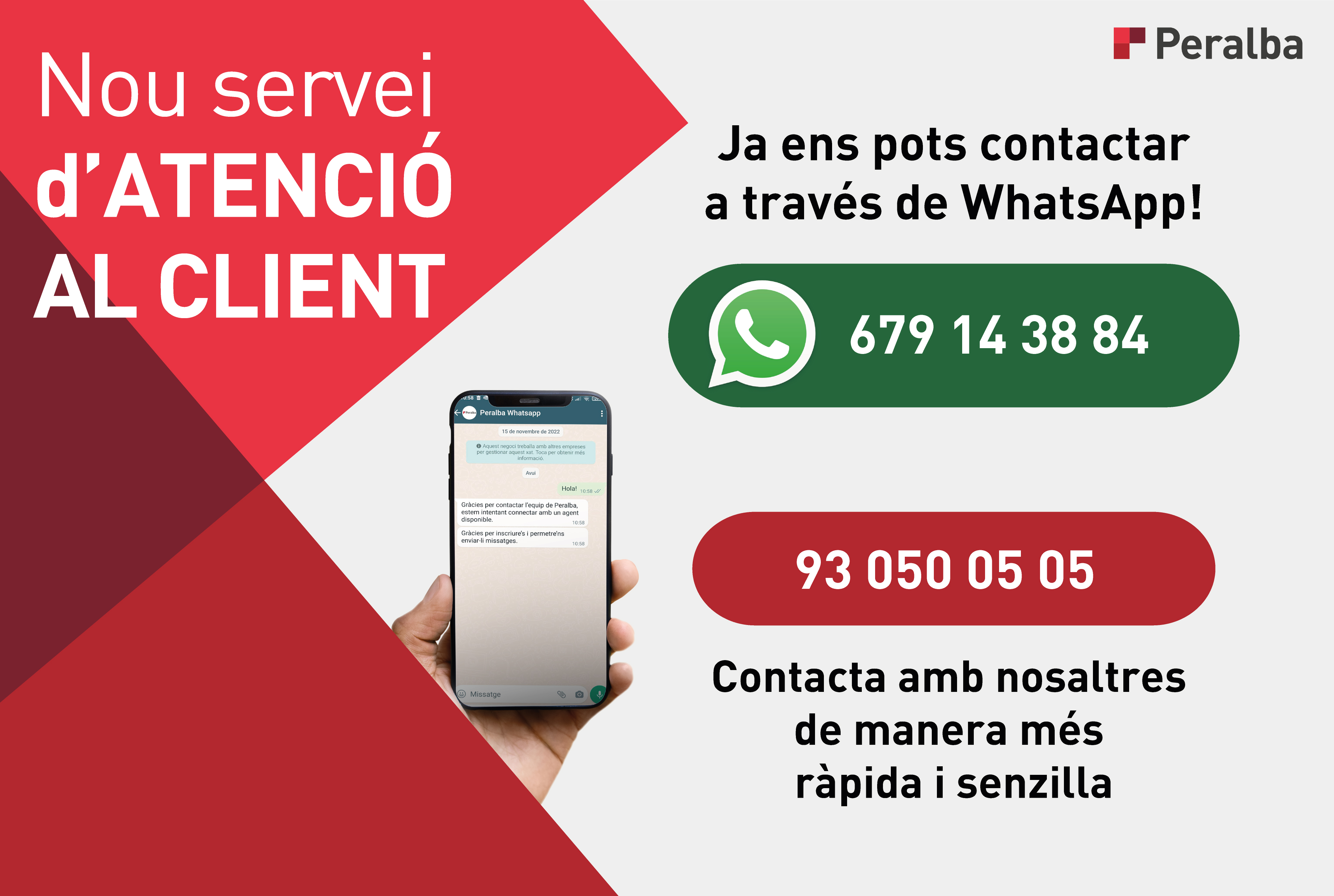  Nace Peralba Direct, un nuevo servicio de Atención al Cliente para estar más cerca tuyo