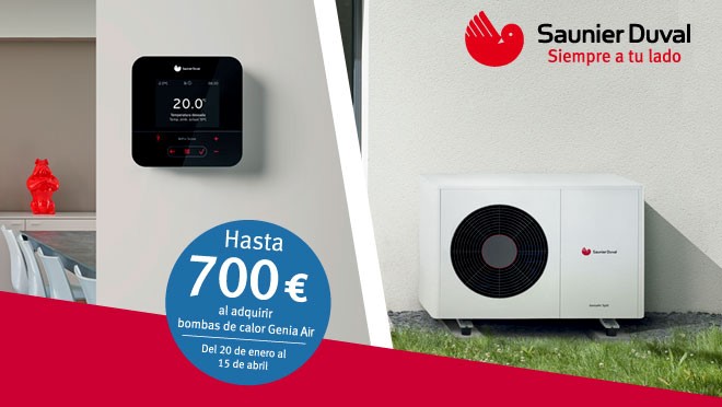 Consigue hasta 700 € al adquirir bombas de calor Genia Air Split o Genia Air 