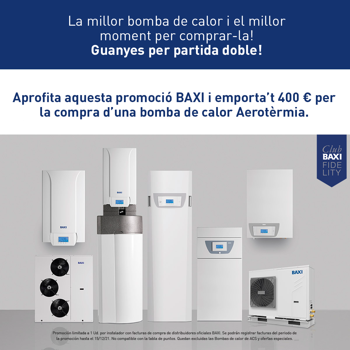 Llévate 400€ con las bombas de calor BAXI